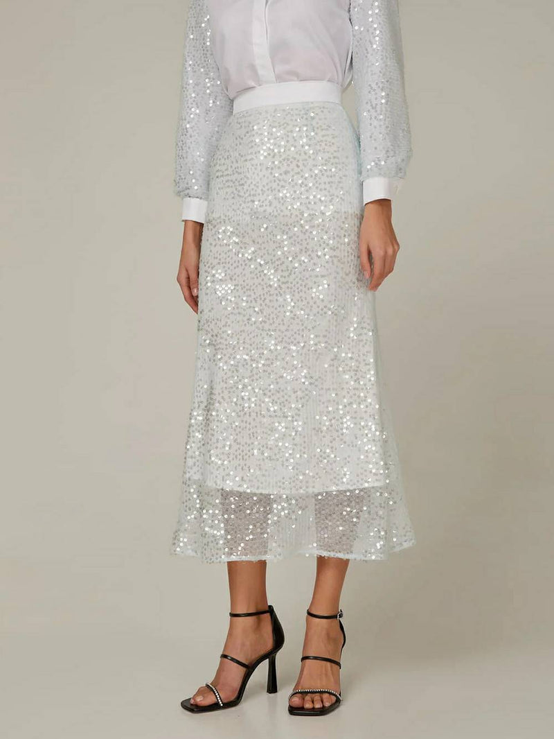 Kolu Payet Pamuklu Gömlek ve Etek