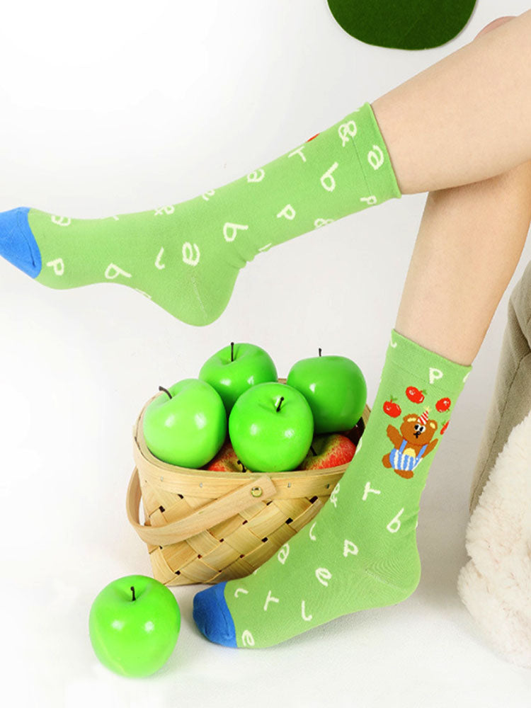 Sevimli Ayı Karikatür Çorap