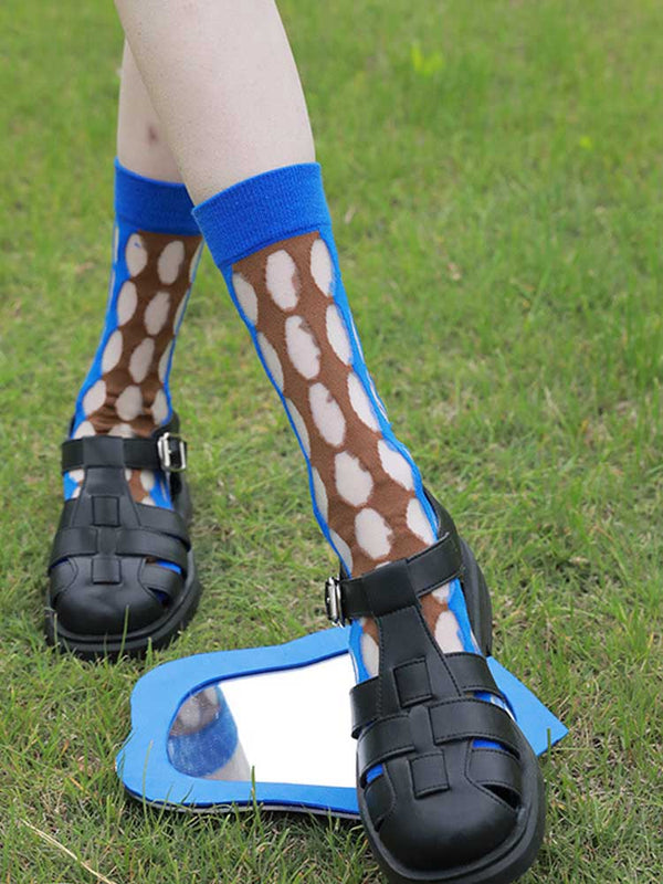 Oymalı Ultra İnce File Çoraplar