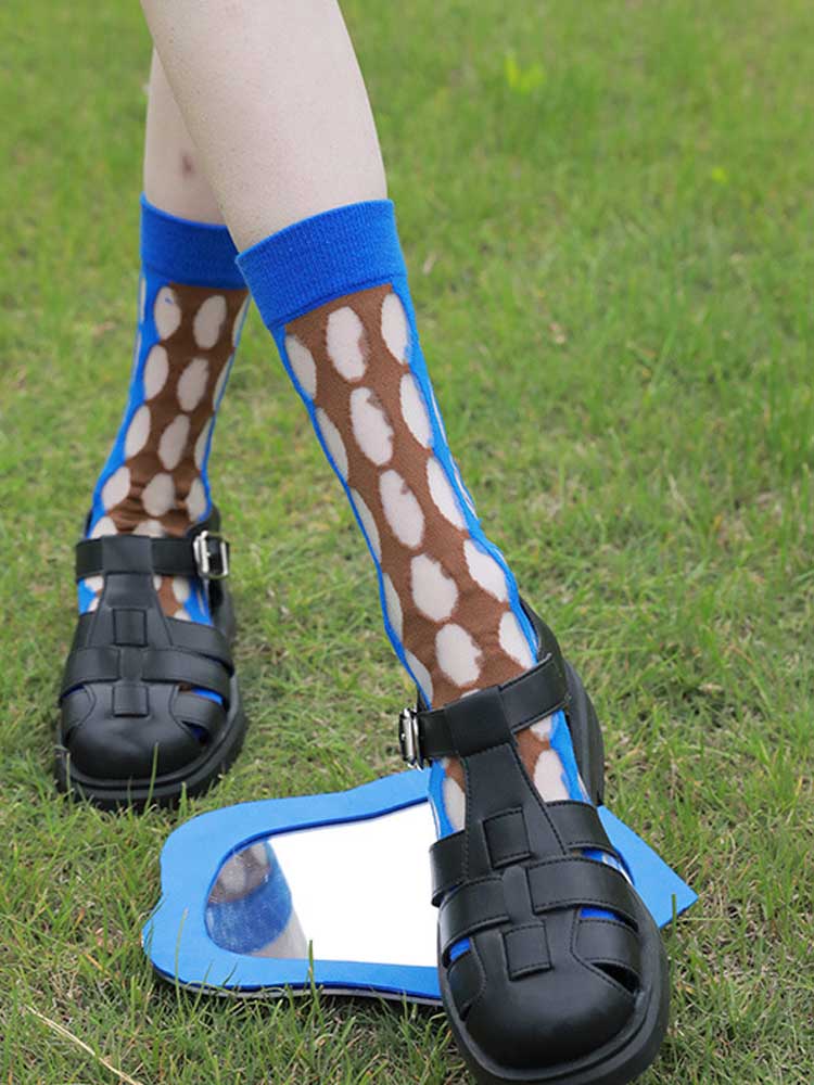 Oymalı Ultra İnce File Çoraplar