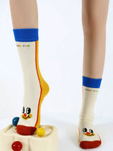 Karikatür Palyaço Desenli Çorap