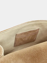 Vintage Shearling Leather Shoulder Crossbody Bag