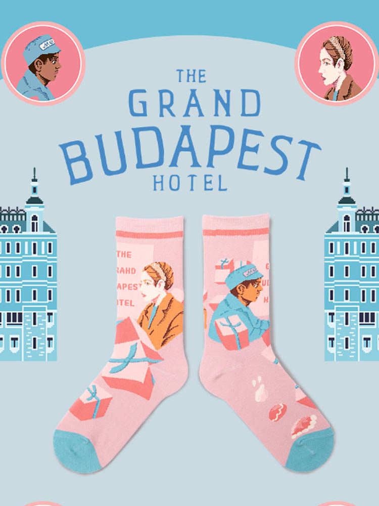 Karikatür Desenli Diz Altı Çorap