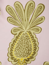 Pembe Çiçekli 3/4 Kol Elbise