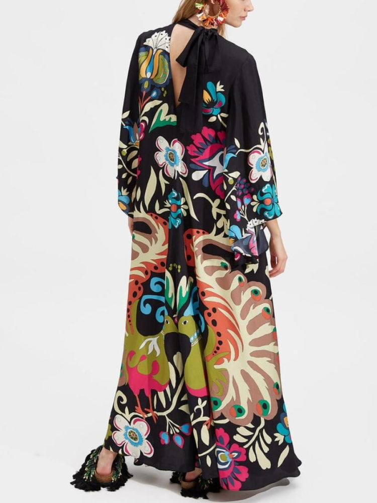 Taşlı Sable Elbiselerde Tavuskuşu