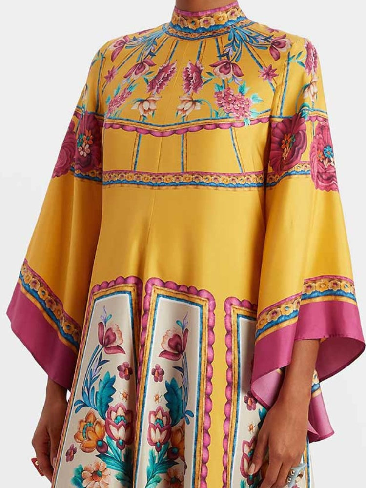 Magnifico Baskılı Maxi Elbise - Marigold