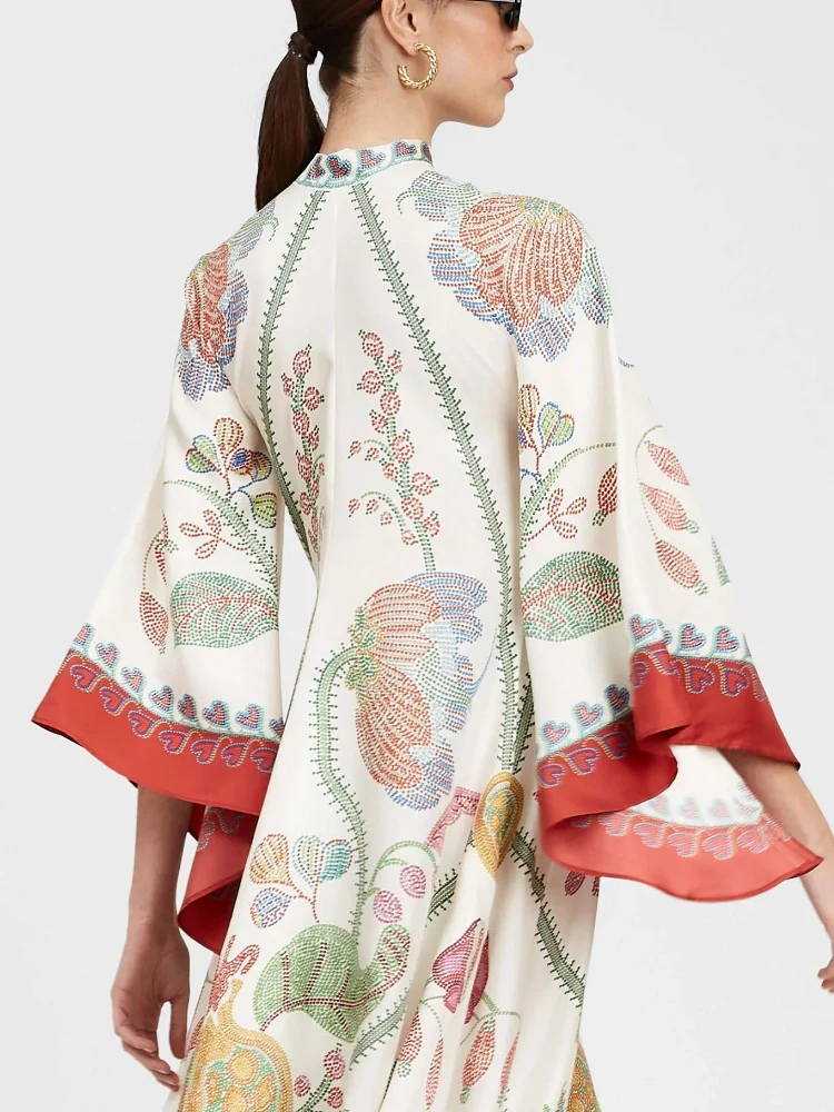 Magnifico Baskılı Uzun Elbise