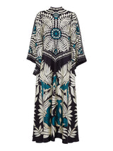 Magnifico Baskılı Maxi Elbise - Siyah