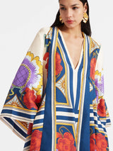 Magnifico Baskılı Maxi Elbise - Kızıl