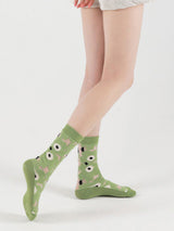 Patchwork Çiçek Kristal Çorap