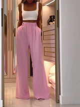 Amerikan Sokak Pembe Pileli Pantolon