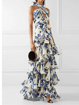 Bağcıklı Lolita Salıncak Etek Maxi Elbise