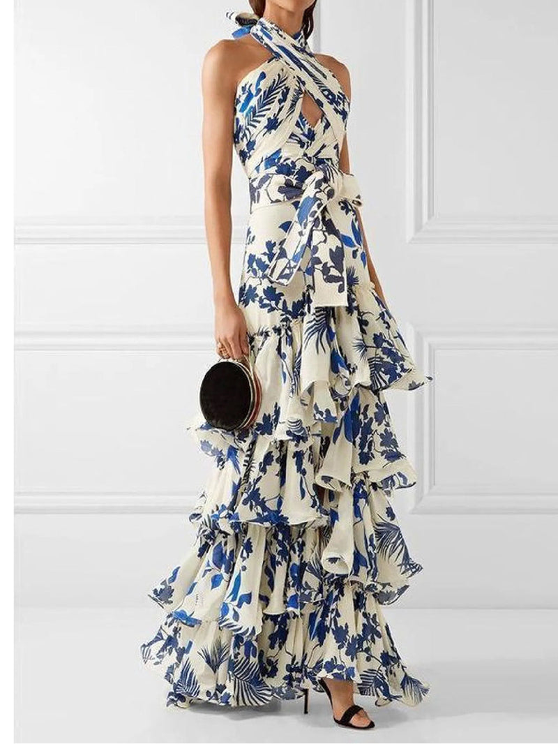 Bağcıklı Lolita Salıncak Etek Maxi Elbise