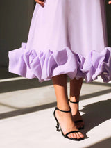 Volanlı Büstiyer Maxi Elbise