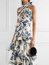 Bağcıklı Lolita Salıncak Etek Maxi Elbise