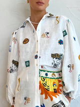 Kişiye Özel Graffiti Fener Kollu Gömlek