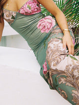 Resort Slim Baskılı Slip Elbise