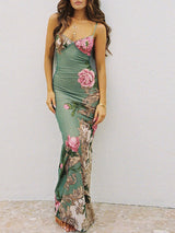 Resort Slim Baskılı Slip Elbise