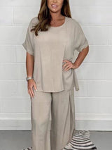 Günlük Giyim Floaty Kollu Pantolon Takımı