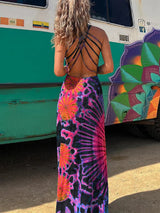 Boyundan Bağlamalı Straplez Elbise