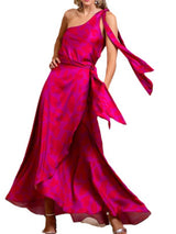 Moda Zarif Kolsuz Düz Renk Elbise Elbise