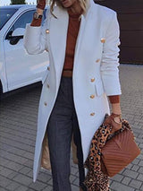 Kruvaze Orta Boy Yün Kaban