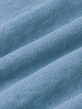 Bol Puf Kol Denim Kısa Gömlek