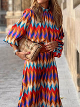 Zarif Dik Yaka Orta Boy Elbise