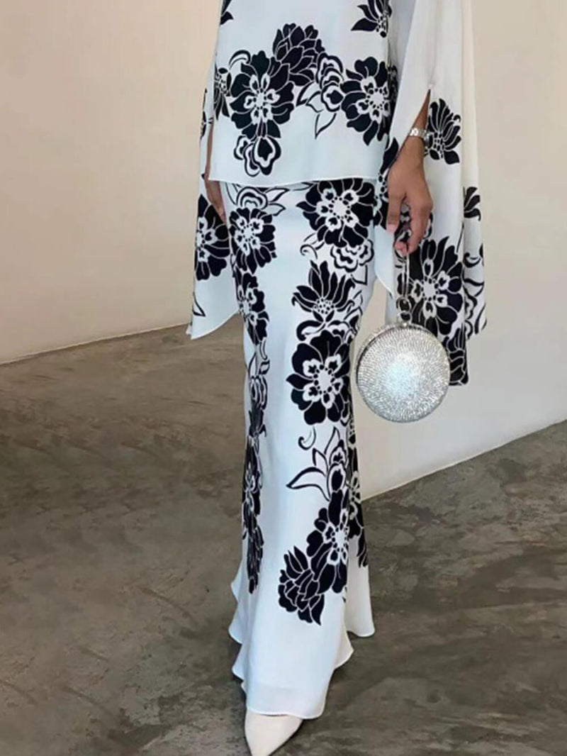 Moda Baskılı Gevşek Takım Elbise