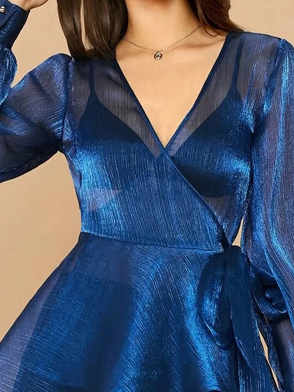 Transparan Tül Fırfırlı Üst