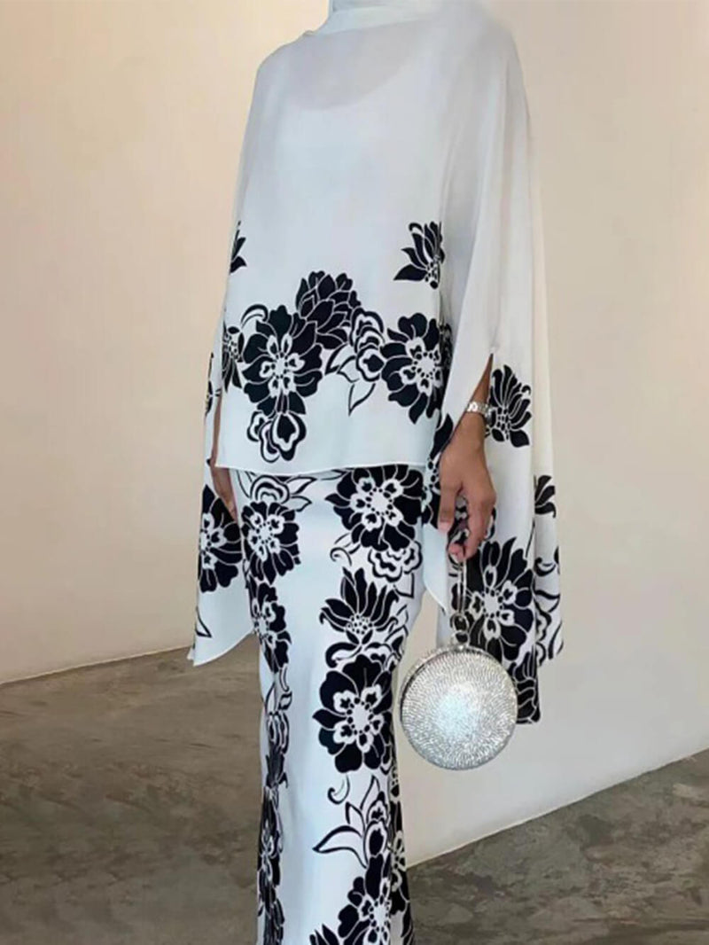 Moda Baskılı Gevşek Takım Elbise