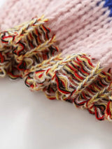 Retro Kontrast Çizgili Kazak