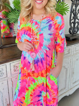 Batik konumlandırma gündelik V yaka kazak etek kısa kollu uzun etek