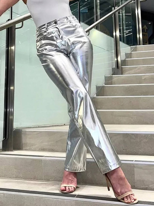 Modaya uygun PU deri pantolon