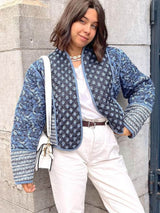 Çift Taraflı Baskılı Bol İnce Pamuklu Ceket