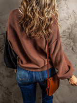 Çok Yönlü Kontrast Renkli Kazak Kazak