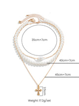 İnci Çok Katlı Kolye