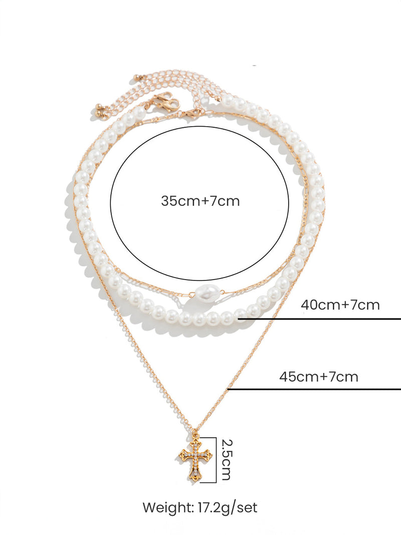 İnci Çok Katlı Kolye