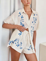 Bol Lastikli Şort Takım