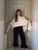 İfade Düğmeli Smokin Gömlek ve Püsküllü Pantolon