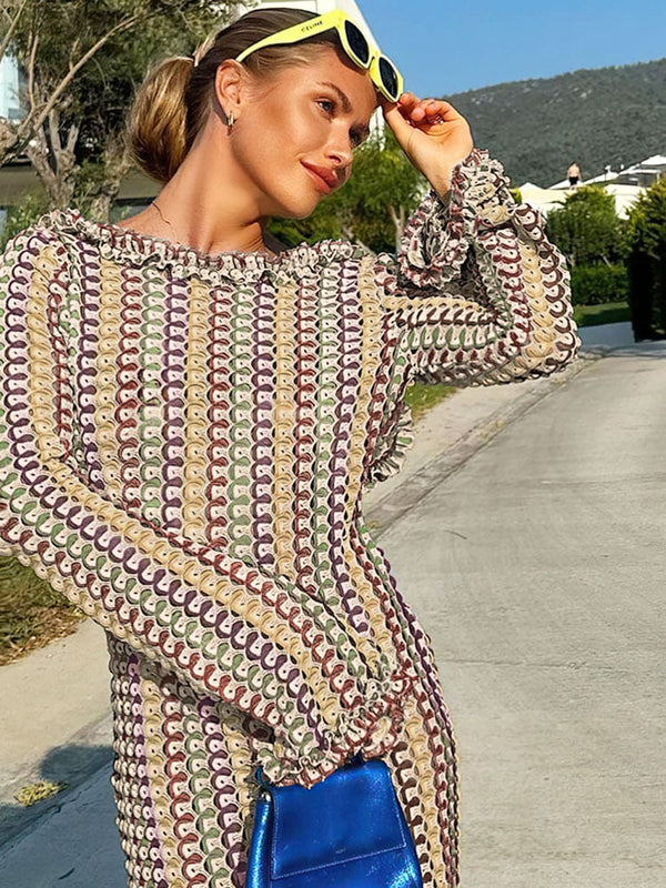 Maxi Elbise Holiday Beach- Kahve