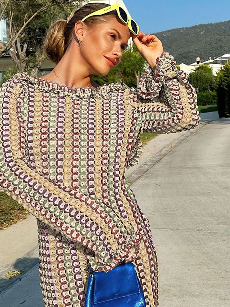 Maxi Elbise Holiday Beach- Kahve