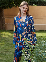 Şirin Çizgi Film Hayvan Desenli Uzun Kollu Pijama Takımı