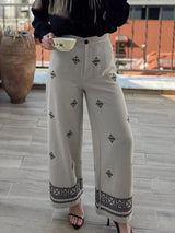 Flora Keten Karışımlı Pantolon