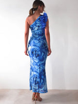 Three-dimensional Flower Slim Sexy Dress