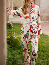 Noel Köpek Desenli Pijama Takımı