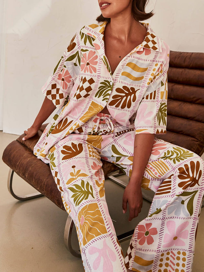 Sofistike Bol Kesimli Benzersiz Baskılı İki Parçalı Set