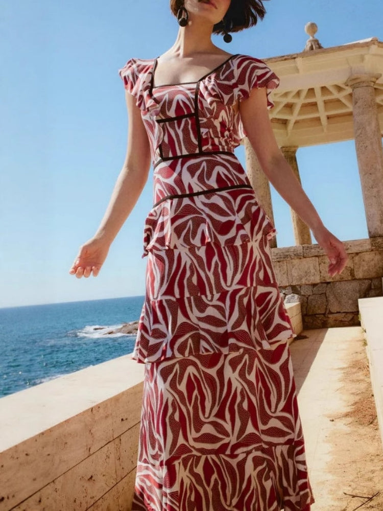 Short Sleeve Floral Dress