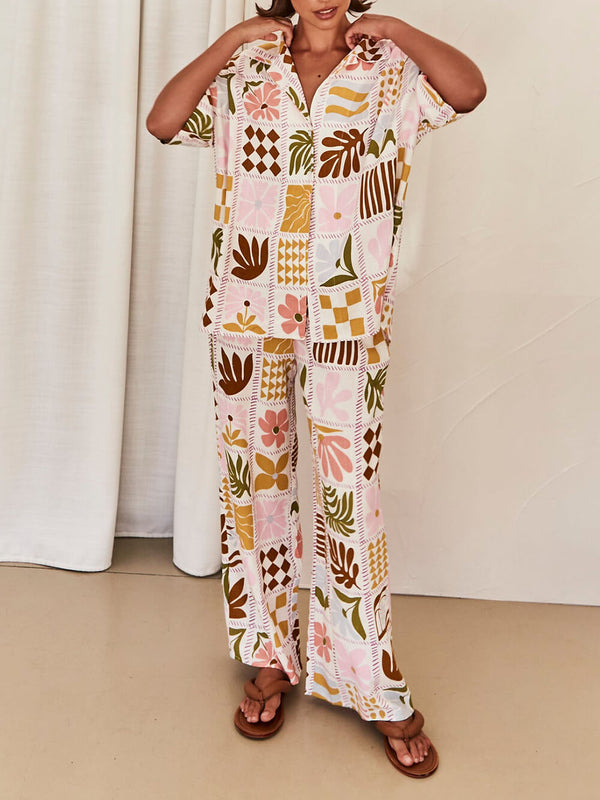 Sofistike Bol Kesimli Benzersiz Baskılı İki Parçalı Set