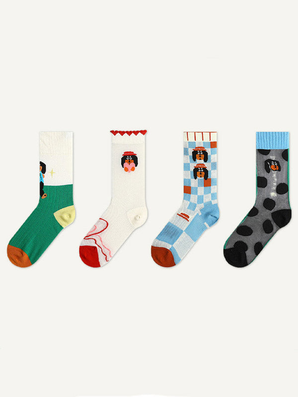 Karikatür Köpek Desenli Çorap